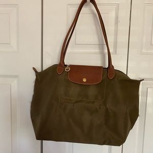 Longchamp Lepliage tote khaki large